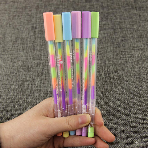 6-in-1 Rainbow Gel Pens