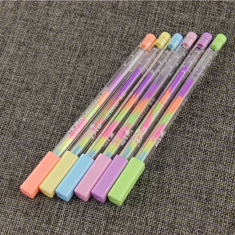 6-in-1 Rainbow Gel Pens