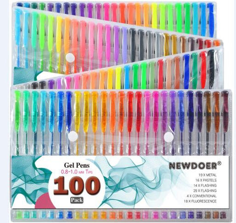 Colored Gel Pens w/ Foldable Case